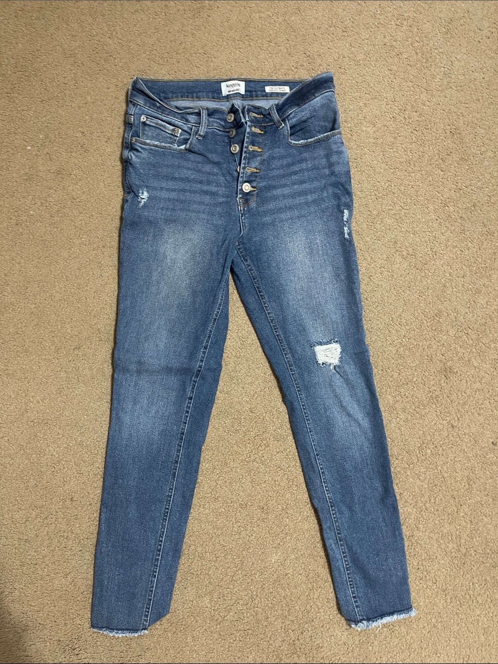 kenzie Distressed Blue Skinny Jeans